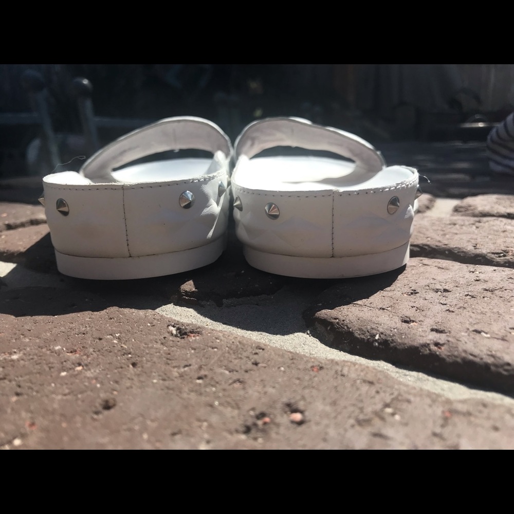 ASH White Studded leather Slides 8.5 US/39 EU - Picture 10 of 10